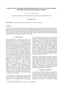 PARTIAL LEAST SQUARES REGRESSION BASED CELLULAR AUTOMATA MODEL