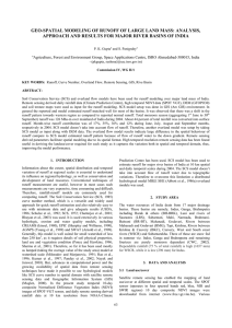 GEO-SPATIAL MODELING OF RUNOFF OF LARGE LAND MASS: ANALYSIS,