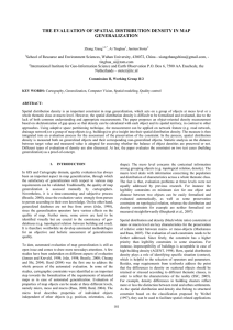 THE EVALUATION OF SPATIAL DISTRIBUTION DENSITY IN MAP GENERALIZATION