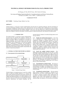 TECHNICAL DESIGN METHODS FOR SPATIAL DATA PRODUCTION