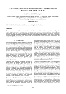 CLOUD MODEL AND HIERARCHICAL CLUSTERING BASED SPATIAL DATA