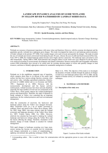 LANDSCAPE DYNAMICS ANALYSIS OF GUIDE WETLANDS