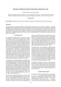 OPTIMAL SIMPLIFICATION OF BUILDING GROUND PLANS