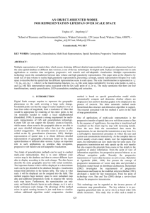 AN OBJECT-ORIENTED MODEL FOR REPRESENTATION LIFESPAN OVER SCALE SPACE