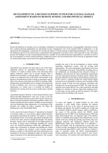 DEVELOPMENT OF A DECISION SUPPORT SYSTEM FOR NATURAL DAMAGE