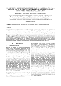 MODEL TROPICAL LEGUME TREES FOR REVERSING SOIL DEGRADATION AS A