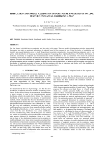 SIMULATION AND MODEL VALIDATION OF POSITIONAL UNCERTAINTY OF LINE