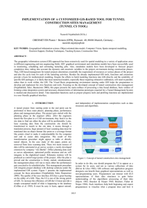 IMPLEMENTATION OF A CUSTOMIZED GIS-BASED TOOL FOR TUNNEL CONSTRUCTION SITES MANAGEMENT