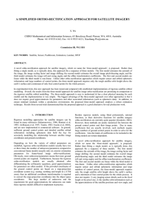 A SIMPLIFIED ORTHO-RECTIFICATION APPROACH FOR SATELLITE IMAGERY