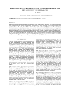 A MULTI-PHOTO LEAST SQUARES MATCHING ALGORITHM FOR URBAN AREA A. Elaksher