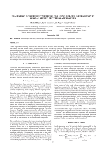 EVALUATION OF DIFFERENT METHODS FOR USING COLOUR INFORMATION IN