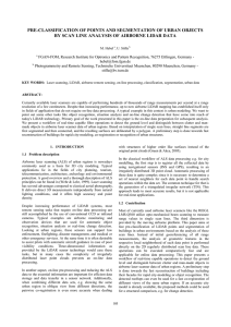 PRE-CLASSIFICATION OF POINTS AND SEGMENTATION OF URBAN OBJECTS