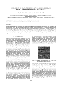 EXTRACTION OF MAIN AND SECONDARY ROADS IN VHR IMAGES