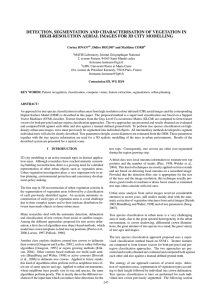 DETECTION, SEGMENTATION AND CHARACTERISATION OF VEGETATION IN