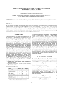 EVALUATION OF RELATIVE POSE ESTIMATION METHODS FOR MULTI-CAMERA SETUPS