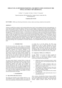 IMPACT OF AN OPTIMIZED POSITION AND ORIENTATION SYSTEM ON THE