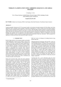 TERRAIN CLASSIFICATION USING AIRBORNE LIDAR DATA AND AERIAL IMAGERY