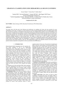 LIDAR DATA CLASSIFICATION USING HIERARCHICAL K-MEANS CLUSTERING