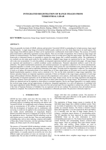 INTEGRATED REGISTRATION OF RANGE IMAGES FROM TERRESTRIAL LIDAR