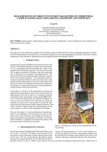 MEASUREMENTS OF FOREST INVENTORY PARAMETERS ON TERRESTRIAL