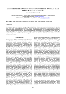 A VIEW-GEOMETRIC APPROACH TO VIEW AND OCCLUSION INVARIANT SHAPE