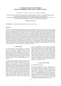 AUTOMATIC TRAFFIC MONITORING FROM AN AIRBORNE WIDE ANGLE CAMERA SYSTEM