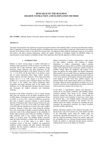 RESEARCH ON THE BUILDING SHADOW EXTRACTION AND ELIMINATION METHOD