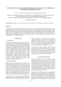 AUTOMATED VISUAL TRAFFIC MONITORING AND SURVEILLANCE THROUGH A