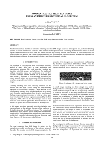 ROAD EXTRACTION FROM SAR IMAGE USING AN IMPROVED STATISTICAL ALGORITHM