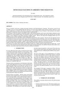 DENSE IMAGE MATCHING IN AIRBORNE VIDEO SEQUENCES