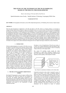 THE STUDY ON THE TECHNIQUE OF THE 3D GIS MODELING