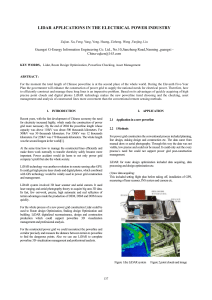 LIDAR APPLICATIONS IN THE ELECTRICAL POWER INDUSTRY