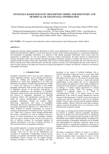 ONTOLOGY-BASED SEMANTIC DESCRIPTION MODEL FOR DISCOVERY AND RETRIEVAL OF GEO-SPATIAL INFORMATION