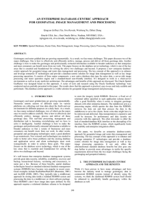 AN ENTERPRISE DATABASE-CENTRIC APPROACH FOR GEOSPATIAL IMAGE MANAGEMENT AND PROCESSING