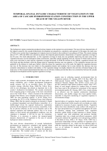 TEMPORAL-SPATIAL DYNAMIC CHARACTERISTIC OF VEGETATION IN THE