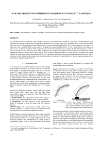 A DETAIL PRESERVED COMPRESSION BASED ON CONTOURLET TRANSFORM