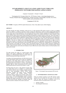 ESTABLISHMENT AND EVALUATION ASPECTS OF CYPRUS GPS