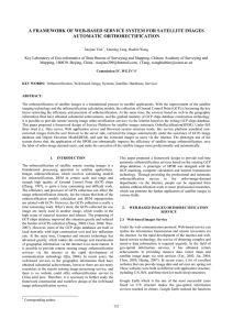 A FRAMEWORK OF WEB-BASED SERVICE SYSTEM FOR SATELLITE IMAGES AUTOMATIC ORTHORECTIFICATION