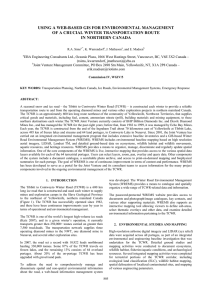 USING A WEB-BASED GIS FOR ENVIRONMENTAL MANAGEMENT IN NORTHERN CANADA