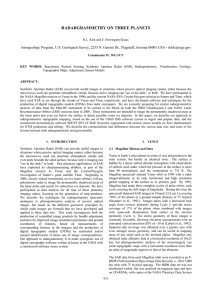 RADARGRAMMETRY ON THREE PLANETS