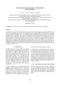 FOUR YEARS OF PLANETARY CARTOGRAPHY WITH THE HRSC