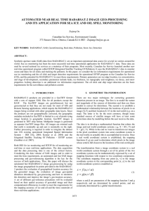 AUTOMATED NEAR REAL TIME RADARSAT-2 IMAGE GEO-PROCESSING