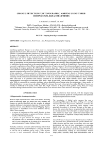 CHANGE DETECTION FOR TOPOGRAPHIC MAPPING USING THREE- DIMENSIONAL DATA STRUCTURES