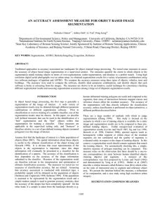 AN ACCURACY ASSESSMENT MEASURE FOR OBJECT BASED IMAGE SEGMENTATION