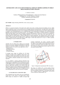 GENERATION AND ANALYSIS OF DIGITAL SURFACE MODELS (DSMS) IN URBAN