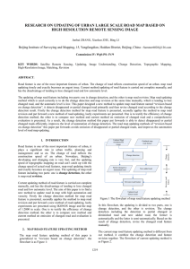 RESEARCH ON UPDATING OF URBAN LARGE SCALE ROAD MAP BASED... HIGH RESOLUTION REMOTE SENSING IMAGE