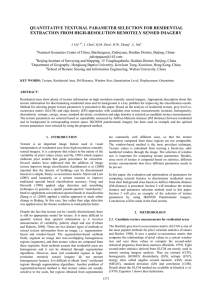 QUANTITATIVE TEXTURAL PARAMETER SELECTION FOR RESIDENTIAL