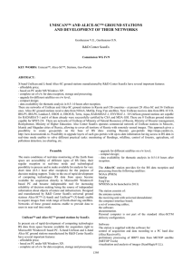 UNISCAN™ AND ALICE-SC™ GROUND STATIONS AND DEVELOPMENT OF THEIR NETWORKS