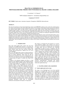 PRACTICAL EXPERIENCES IN PHOTOGRAMMETRIC PRODUCTION WITH DIGITAL FRAME CAMERA IMAGERY