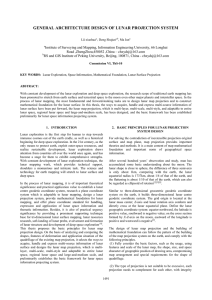 GENERAL ARCHITECTURE DESIGN OF LUNAR PROJECTION SYSTEM